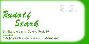 rudolf stark business card